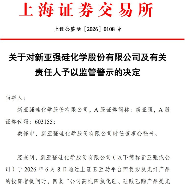 新亚强因在E互动平台回复涉股市热点问题不准确、不完整，公司及时任董秘遭监管警示
